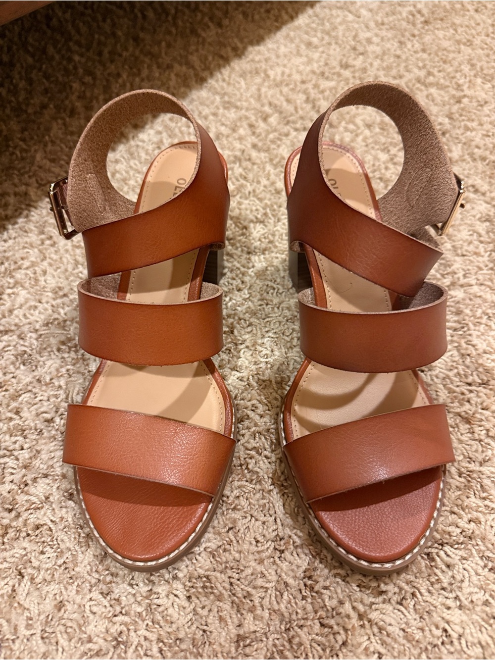 Old Navy Brown Strappy Buckle Sandals